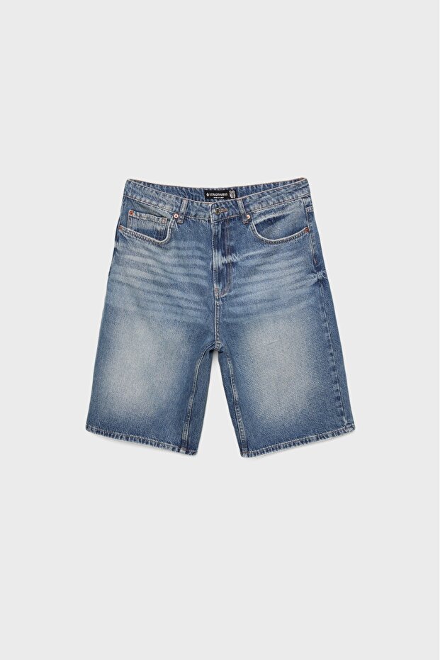 D95 Jort denim bermuda şort - 6