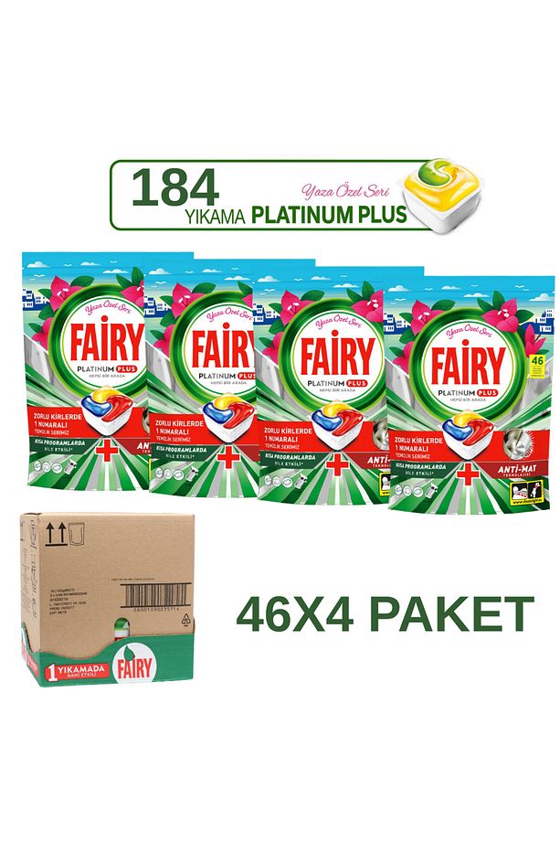Platinum Plus Hepsi Bir Arada Bulaşık Makinesi Tableti , 46 Tablet X 4 - 2