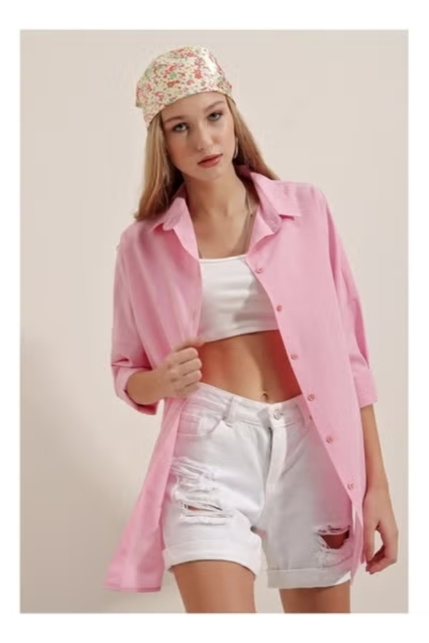 Oversize Long Basic Shirt