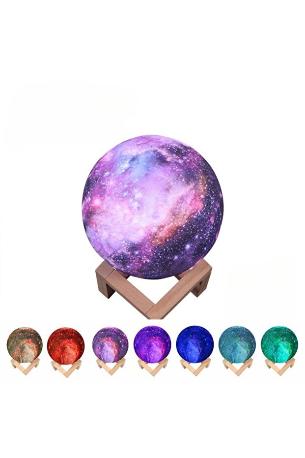 3D Moon Light Night Lamp with Remote Control, - 6