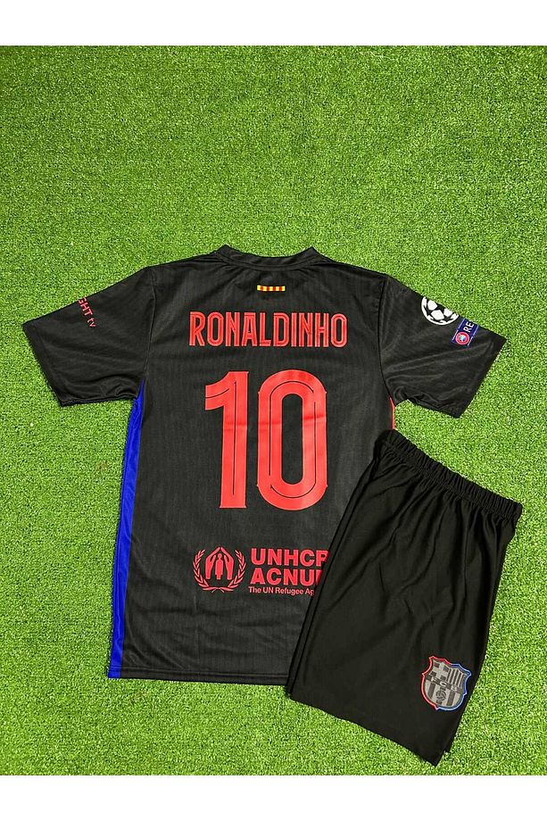 B.a.r.c.e.l.o.n.a Yeni Sezon Ronaldinho Çocuk Forması (BLACK) - 1
