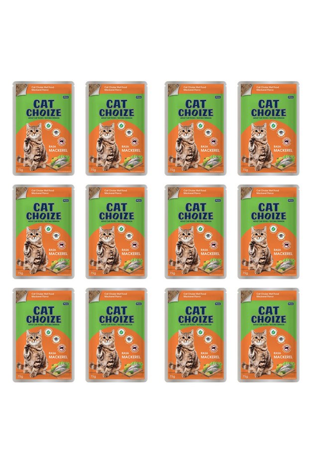 Adult Cat Wet Food Mackerel Flavor 75 g x 12