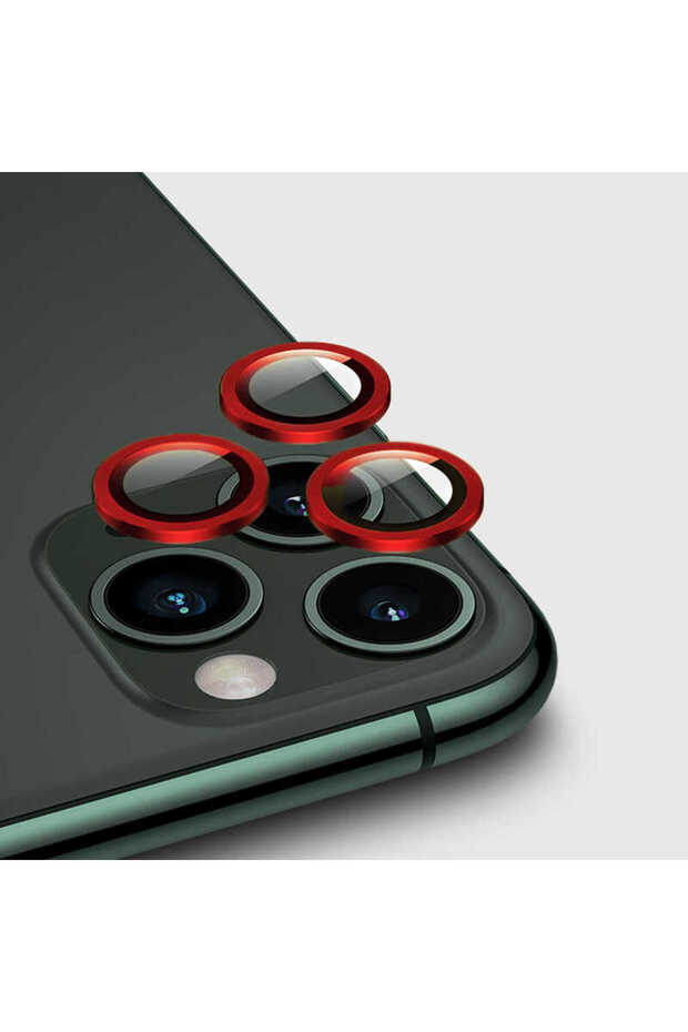 واقي كاميرا TSTK CL-02 متوافق مع هاتف iPhone 12 Pro - أحمر