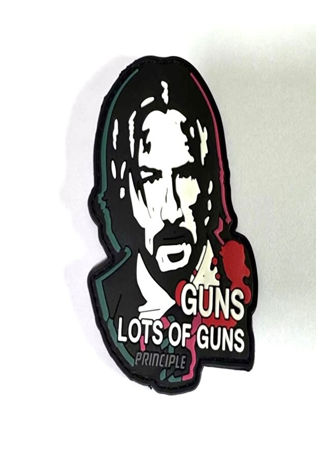 Guns Lots of Guns Fosforlu PVC Patch – Glow in the Dark Etiket 9.5x7.5 cm - 2