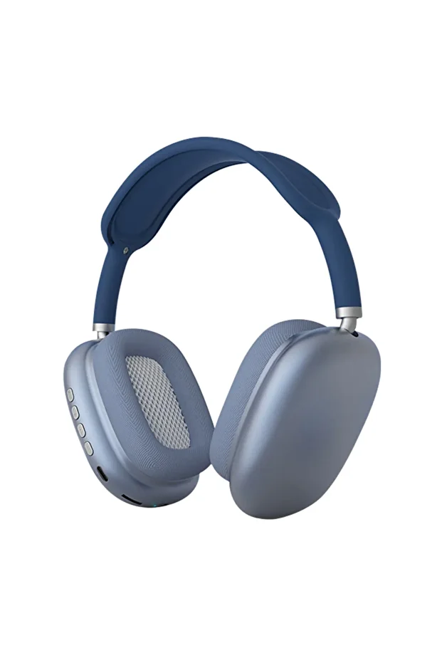 TSTK P9 Hi-Fi Ses Kalitesi Ayarlanabilir ve Katlanabilir Kulak Üstü Bluetooth Kulaklık-Mavi - 1