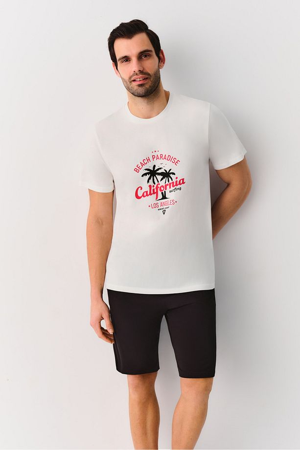 California Erkek Şort Pijama Takımı - 2
