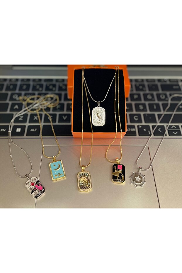 Çelik tarot kolye 45 CM - 3