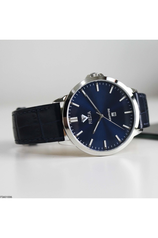Fs601006 Men's Wrist Watch with Leather Band