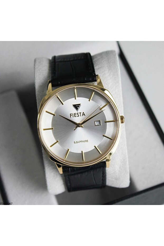 Fs601067 Men's Wrist Watch with Leather Band