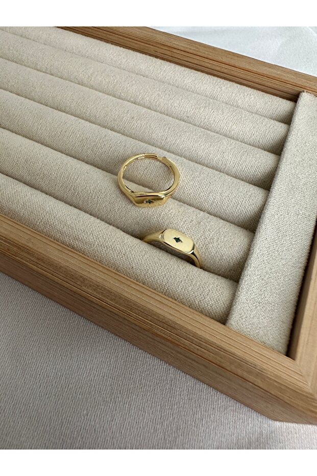 Emerald Tiny Stone Little Finger Ring - 1