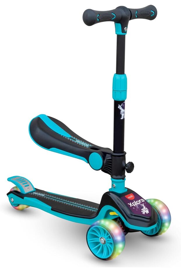 Xplora Baby/kids 3 Wheel Scooter Outdoor & Sports Scooter Toy With Seat Led Light Up