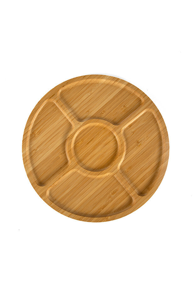 5 Bölmeli Bambu Sunum Tepsi - 2