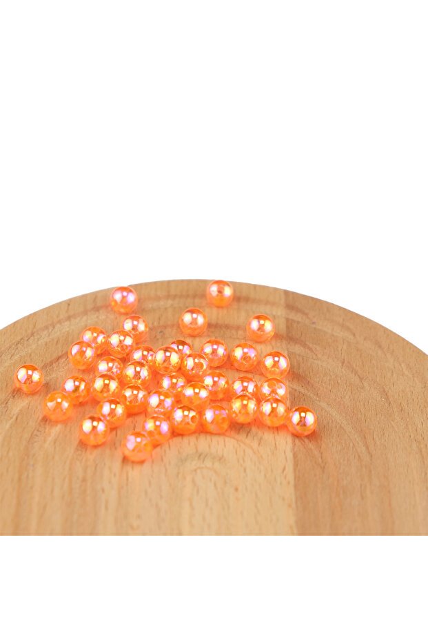 Plastic Pearl Orange Beads Transparent with Janjans 8 mm 500 Grams Bag and Jewelry Accessories Beads