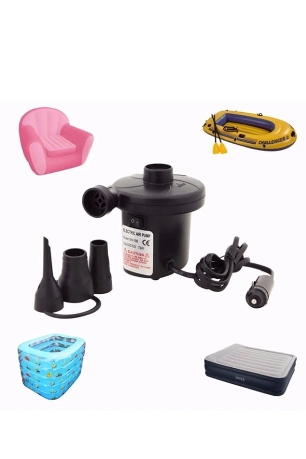 12v Çakmaklık Girişli Havuz Bot Şişme Yatak Şişirme Pompası - 2