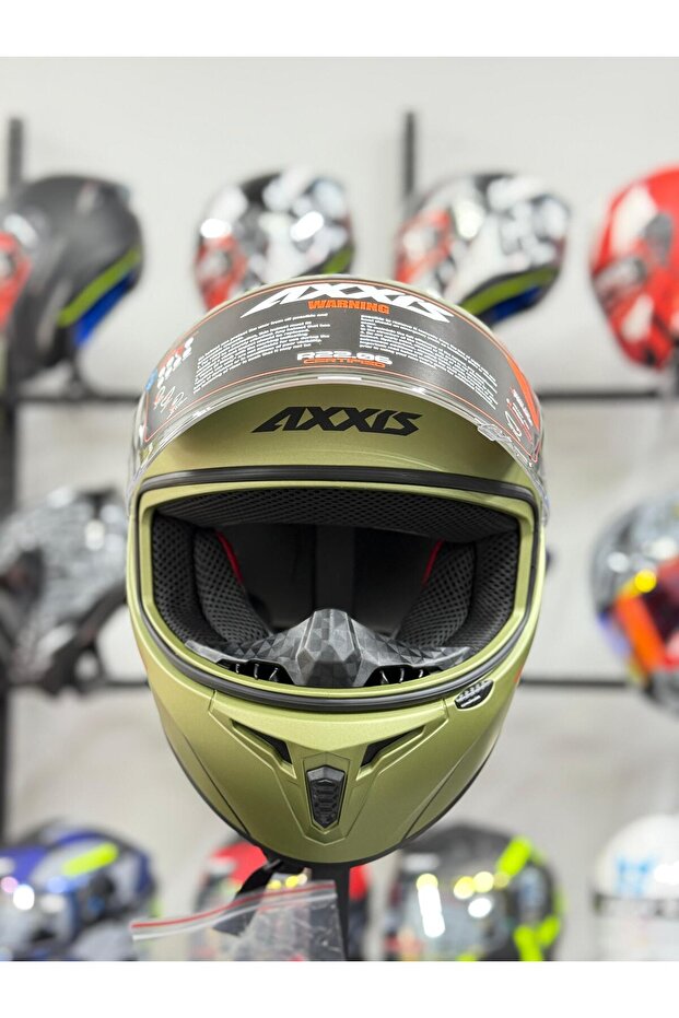 DRAKEN S SOLID A6 MATT GREEN KASK - 5