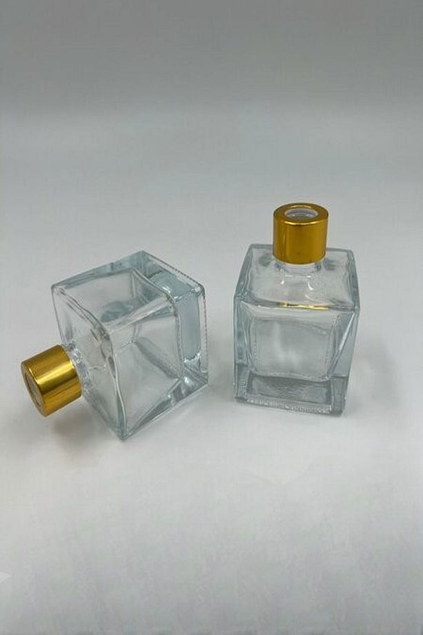 Dekoratif Cam Oda Kokusu Şişesi Seti – 2’li Paket, Boş ve Yeniden Doldurulabilir - 3