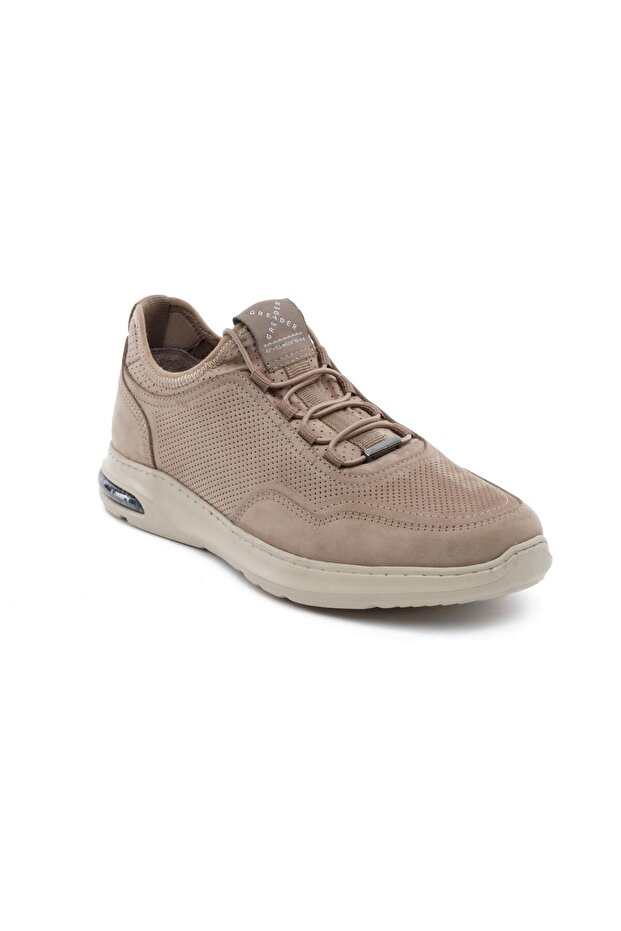 18231 Vizon Hakiki Deri Erkek Sneaker Ayakkabı - 2