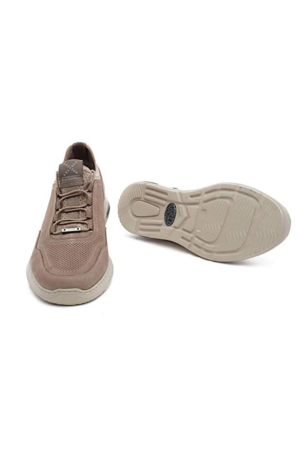 18231 Vizon Hakiki Deri Erkek Sneaker Ayakkabı - 7