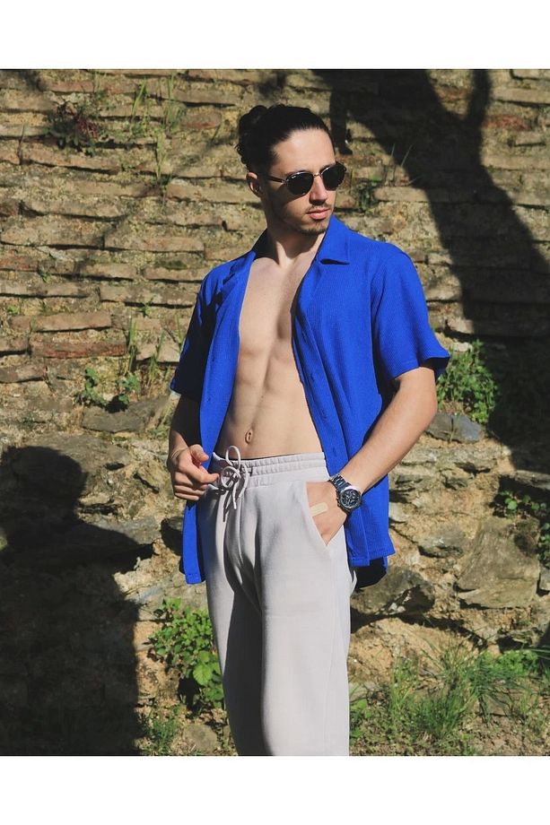 LCWAIKIKI %100 pamuk slim fit yazlık erkek kısa kol gömlek - 2