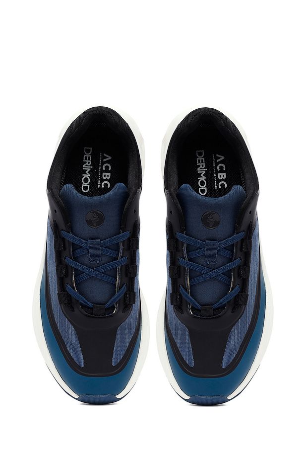 ACBC x Derimod Erkek Lacivert Bağcıklı Kalın Tabanlı Kumaş Sneaker 25SFD78026F - 7