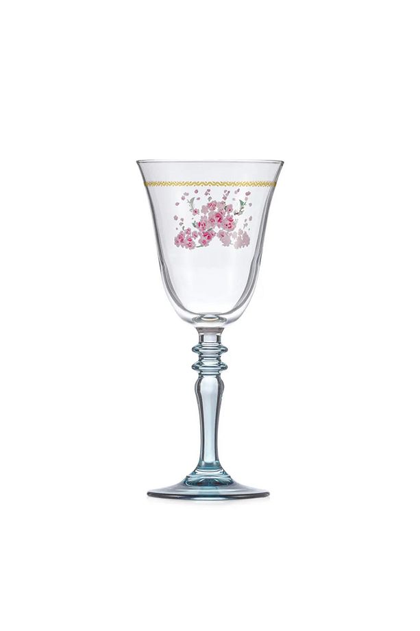 LCW HOME Karışık Çiçek Baskılı Cam Ayaklı Su Bardağı 2'li 270 ml - 6