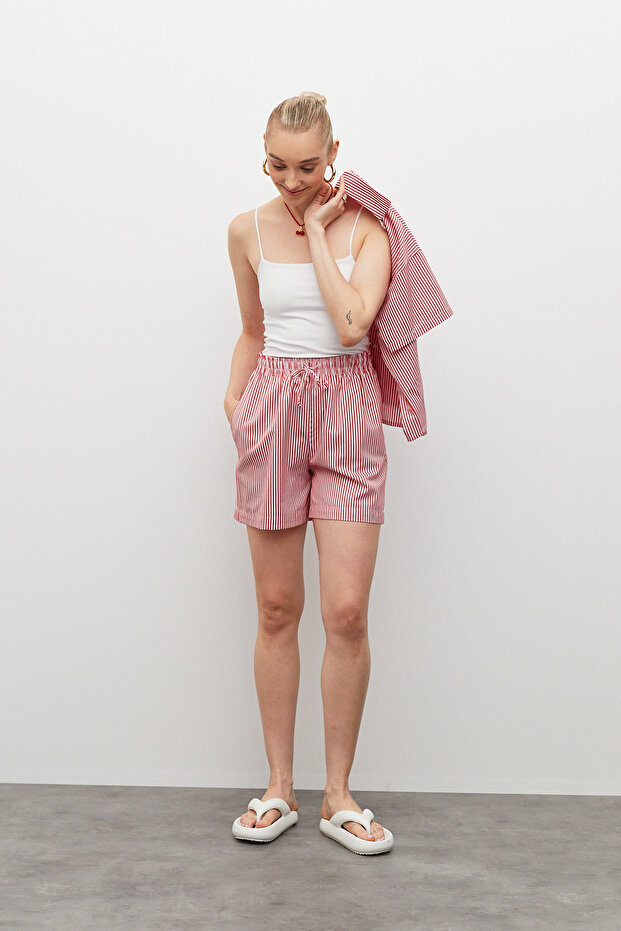 Çizgili Şort - 3