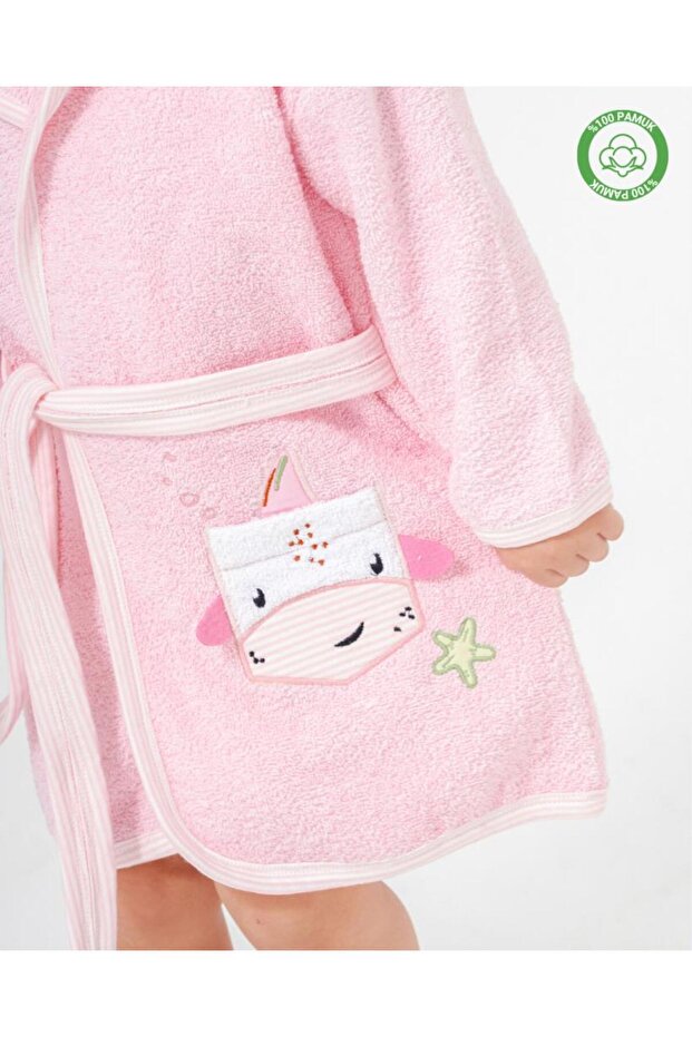 Balinalı Bornoz Pembe - Pembe - 4