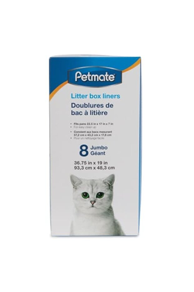 LITTER PAN LINERS 8CT JUMBO