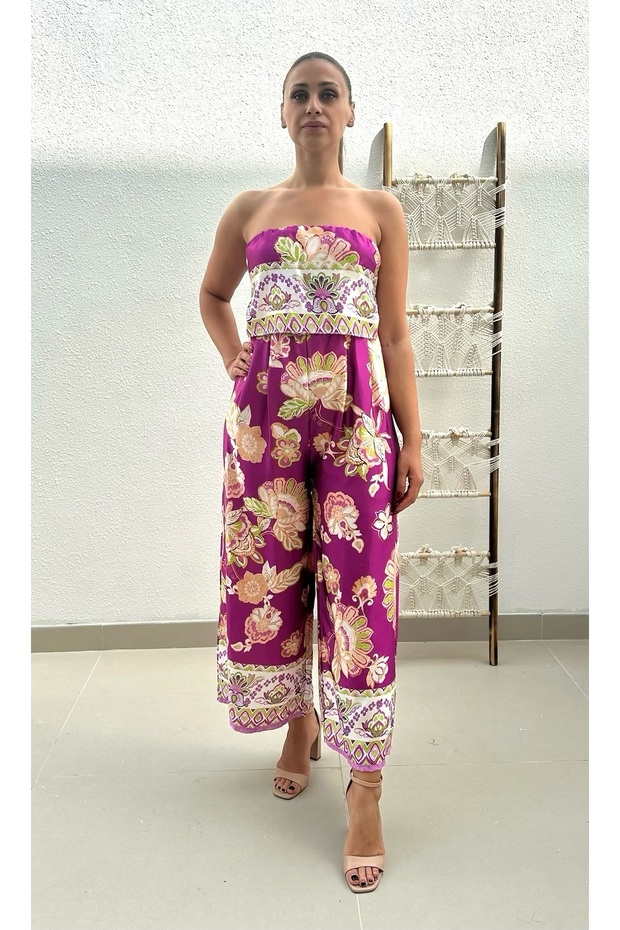Violet Floral Jumpsuit