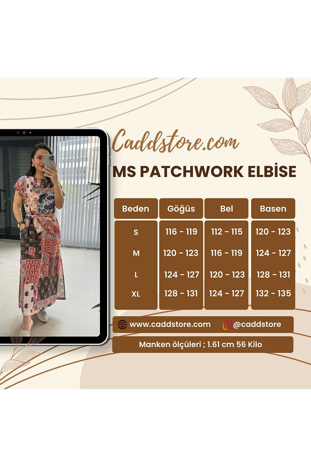 Ms Patchwork Elbise - 3