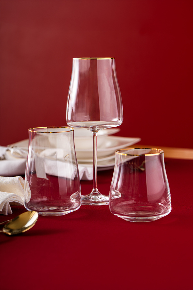 Brillante 19 Parça Bardak Seti Gold - 5