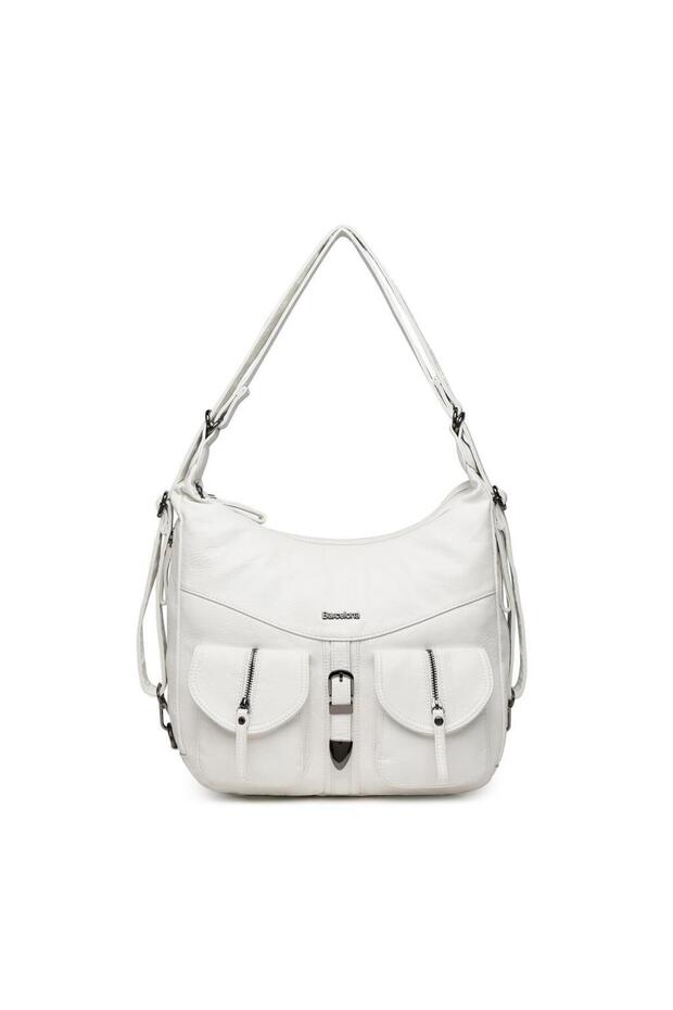 Washed Leather Both Back and Shoulder Women's Bag 21-K Barcelona 1936