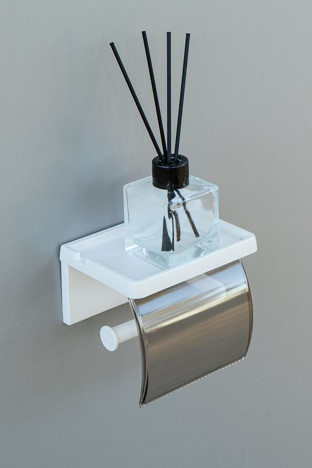 Yapışkanlı Kapaklı Tuvalet Kağıdı Askısı Banyo Tuvalet Kağıtlığı Aparatı Peçetelik Organizer Plastik - 2