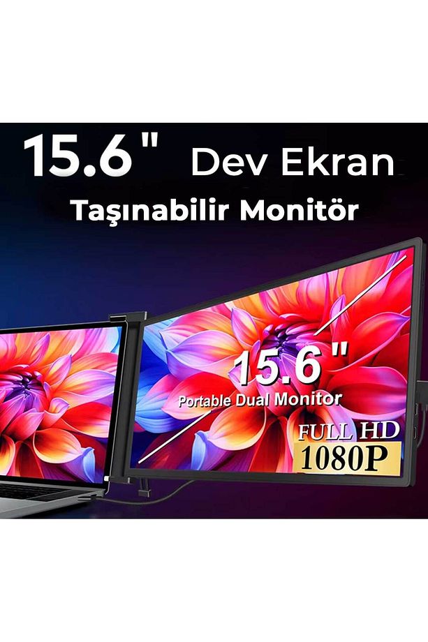 15.6″ Tekli Taşınabilir Monitör Çoklu Ekran Fhd Notebook Monitör - 3