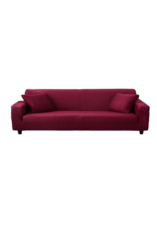 Three Seat Elastic Sofa Cover Red 190x230 cm