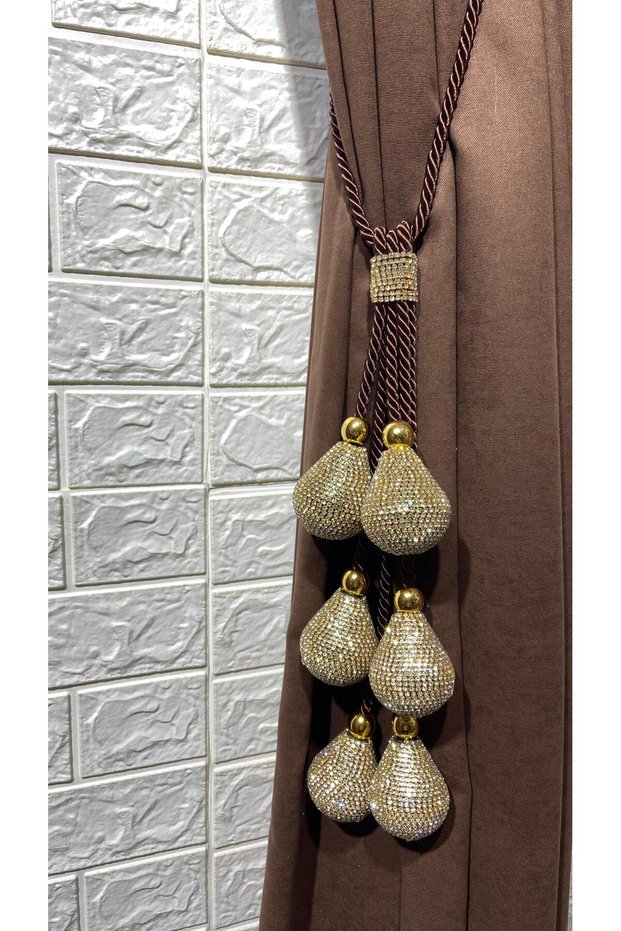 Curtain Accessory Curtain Collection Bracol Luxury Pear Stone Model Background Curtain Accessory Attachable to Cornice