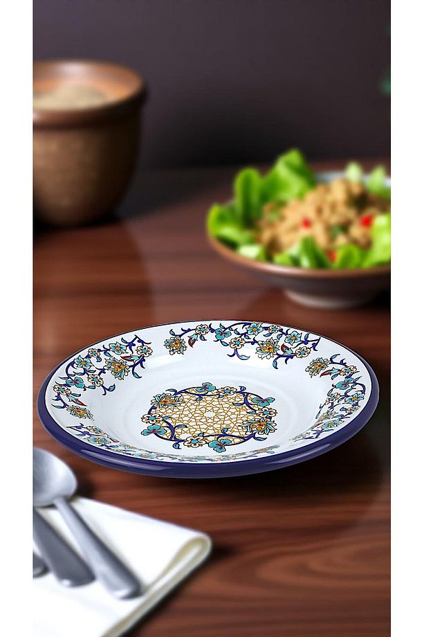 24 No Emaye Yemek Tabak, Servis, Yemek Kamp, Piknik, Çeyiz 24 Cm - 3