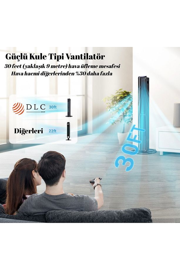 DLC KULE TİPİ VANTİLATÖR 75W KUMANDALI - 4