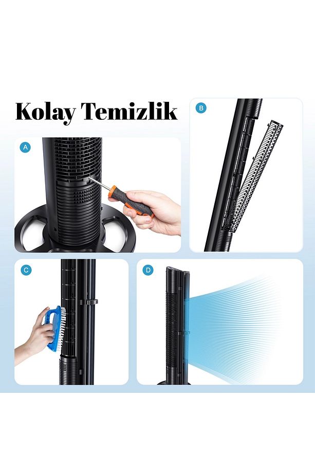 DLC KULE TİPİ VANTİLATÖR 75W KUMANDALI - 7