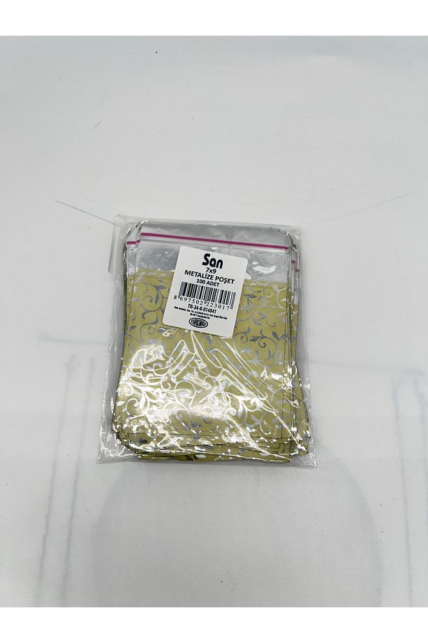 Metalize Desenli 7*9 cm 100 Adet Jelatin Poşet - 6