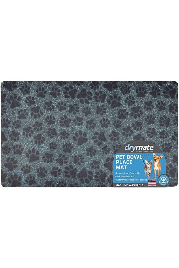 Mats For Dogs & Cats Paw Dots Black 12 x 20 Inch / 30 x 50 cm