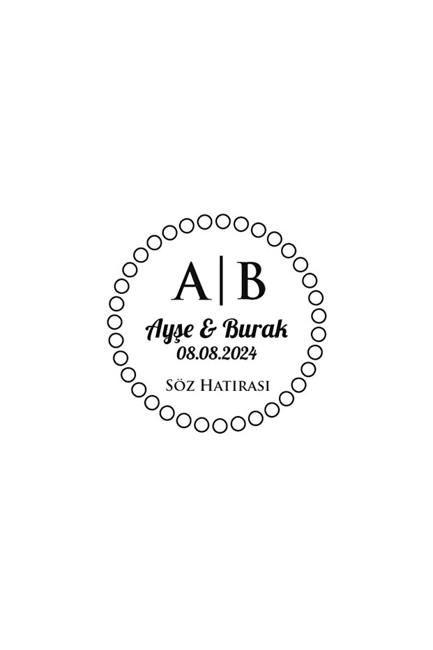 Ring Framed Round Seal Henna Engagement Wedding 3X3Cm Private Label / 50Pcs Sticker