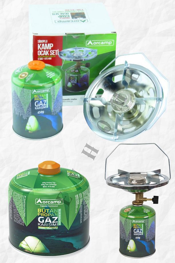 Siboplu Kamp Ocağı Seti Outdoor Kamp Ocak | 450g Kartuşlu Taşınabilir Tüp Ocak Bütan Propan Gaz - 2