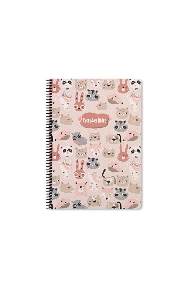 Sharp Color Animal Friends Striped Notebook (16,5 X 22,5 cm)