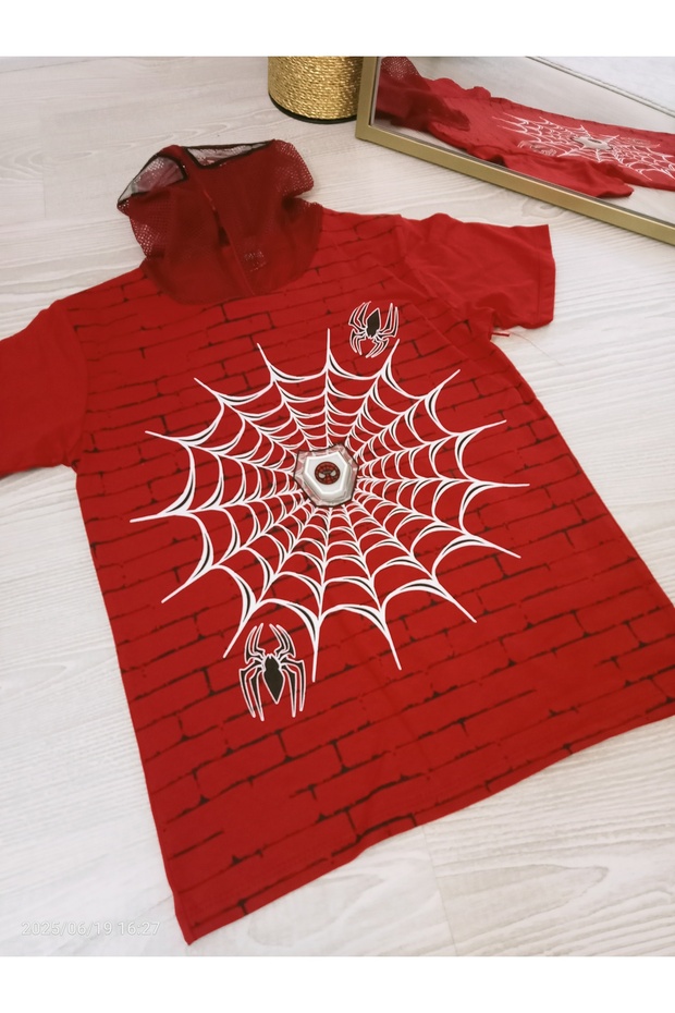 Spider Web Printed Mesh Cap with Zipper - 2