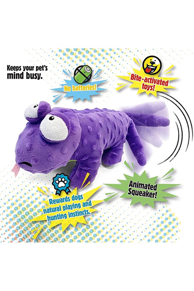 ï¿½ Action Plushï¿½ Lizard with Chew Guard Technologyï¿½ Animated Squeaker Dog Toy