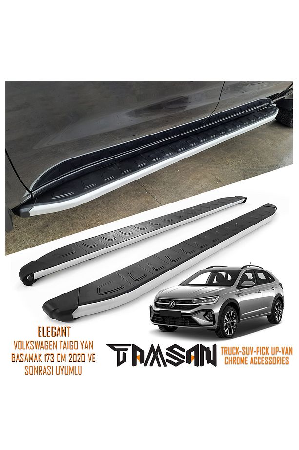 VOLKSWAGEN TAIGO ELEGANT MODEL YAN BASAMAK GRİ 173 CM 2020 VE SONRASI UYUMLU - 1