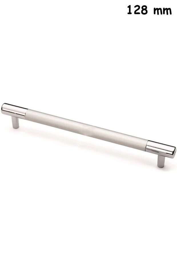 128 mm T-Alm Pipe Length Handle Furniture Cabinet Door Drawer Handle Matte Chrome