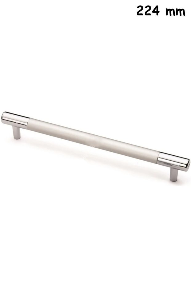 224 mm T-Alm Pipe Length Handle Furniture Cabinet Door Drawer Handle Matte Chrome