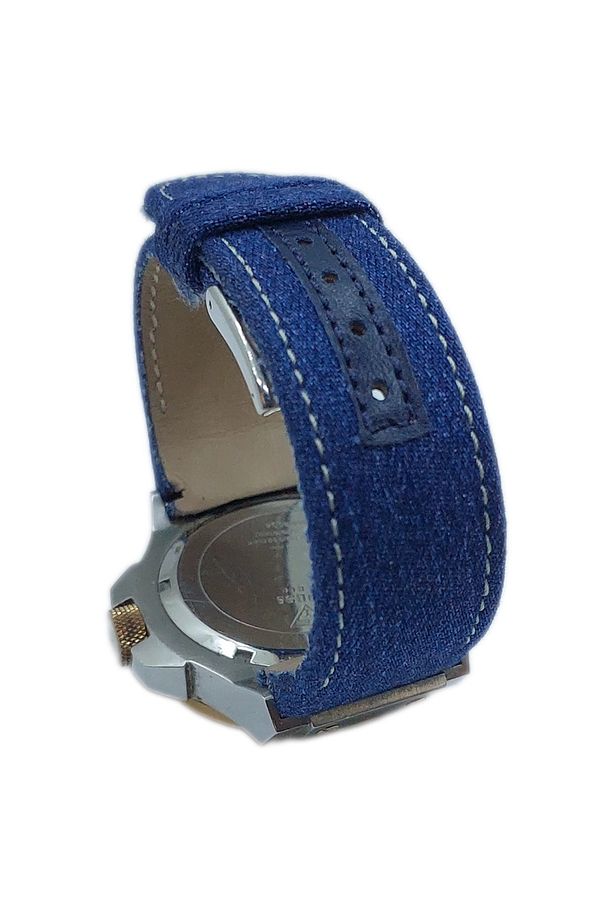 Guess W0040G6 Uyumlu El Yapımı Kot Kumaş Saat Kordonu – Şık ve Dayanıklı Yedek Kayış - 4